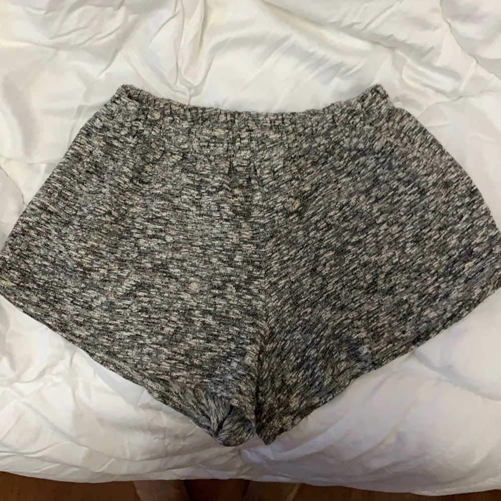 Brandy Melville Grey Marble Fabric Shorts